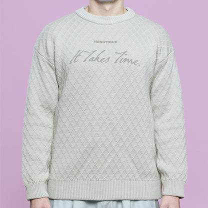 It takes time Knitted Crewneck