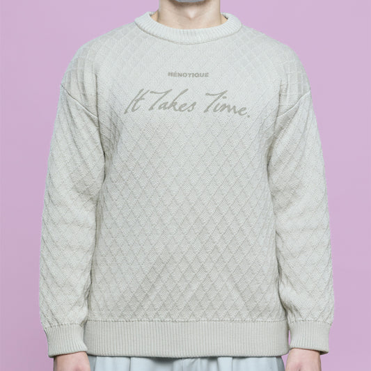 It takes time Knitted Crewneck