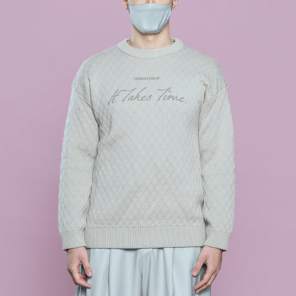 It takes time Knitted Crewneck